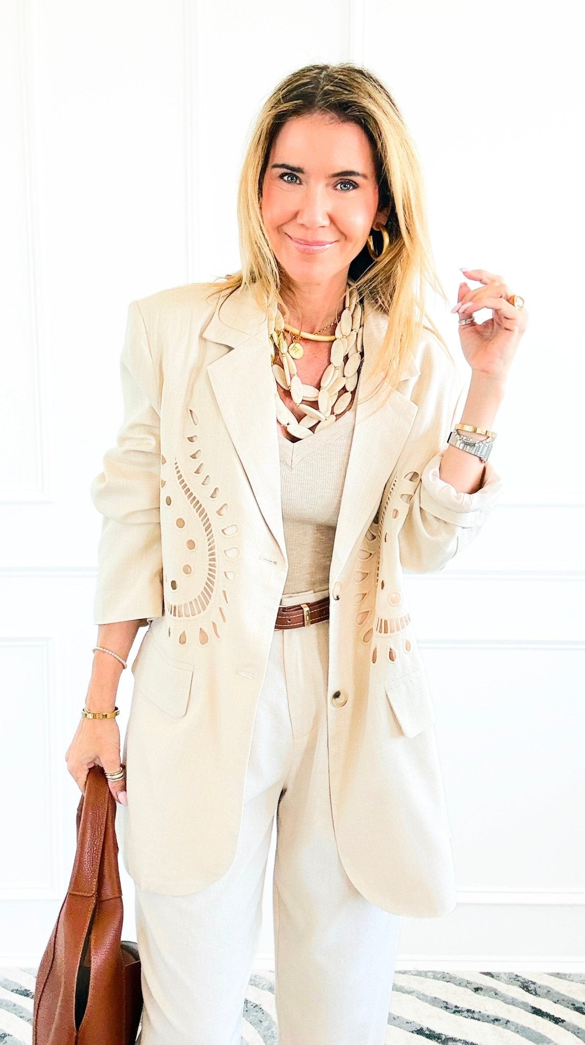 Sunset Eyelet Blazer