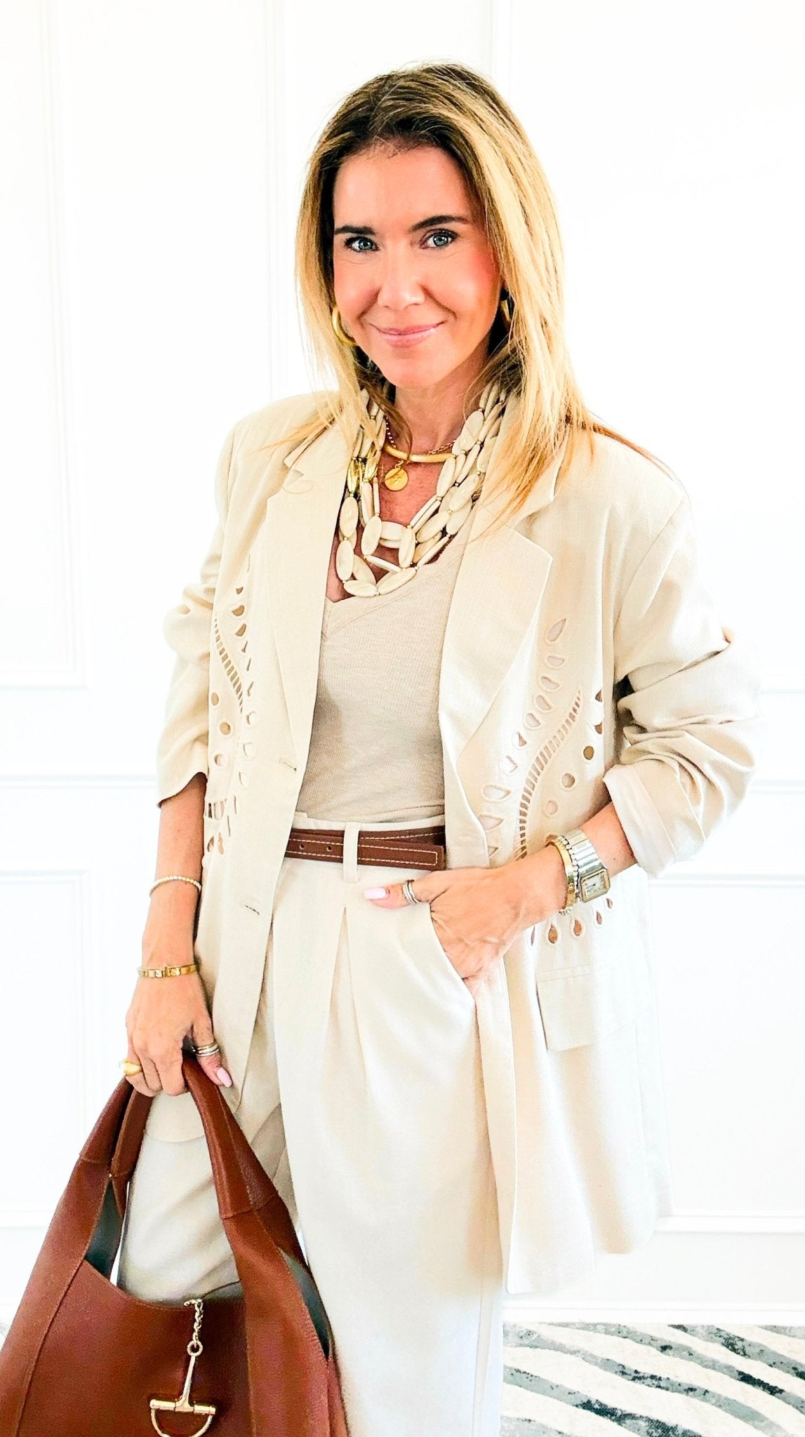 Sunset Eyelet Blazer