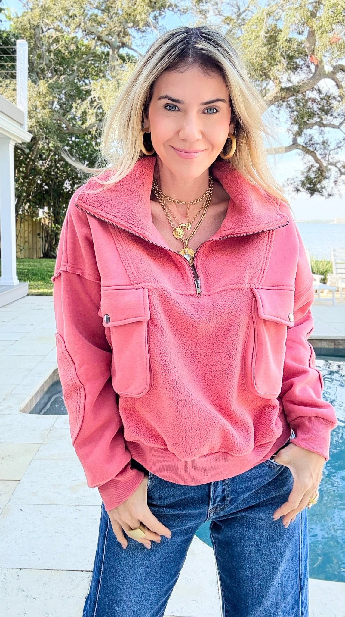 Sunset Trail Utility Pocket Sweatshirt