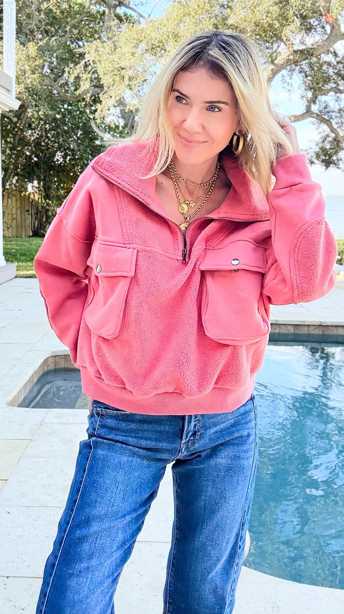 Sunset Trail Utility Pocket Sweatshirt