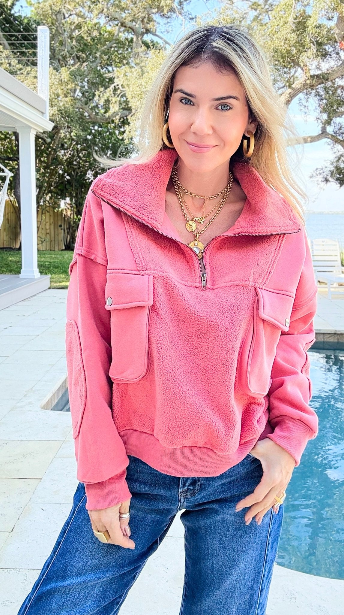 Sunset Trail Utility Pocket Sweatshirt