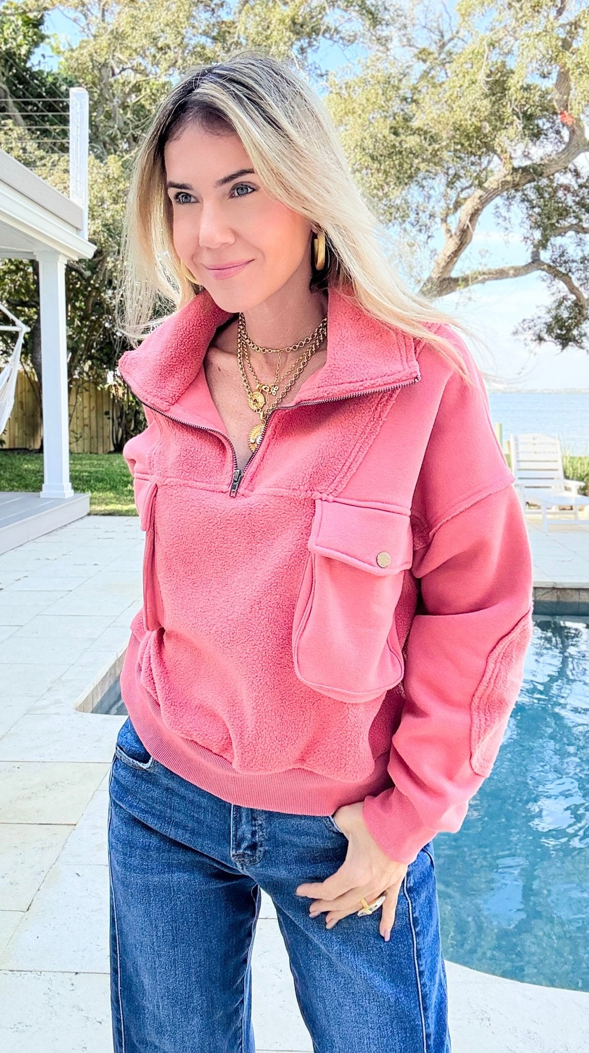 Sunset Trail Utility Pocket Sweatshirt