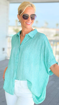 Sunset Whisper Button Down Top