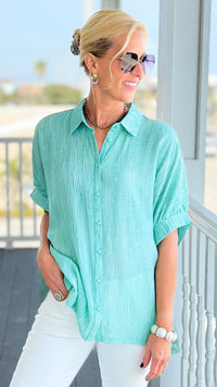 Sunset Whisper Button Down Top