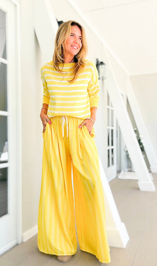 Sunshine Stripe Kapri Italian Pants