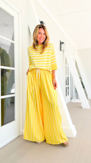 Sunshine Stripe Kapri Italian Pants