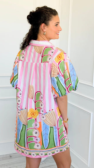 Sweet Garden Italian Button Dress