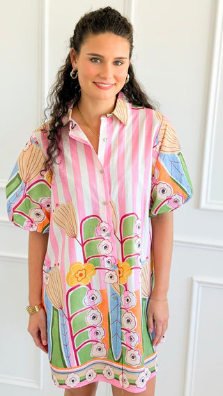 Sweet Garden Italian Button Dress