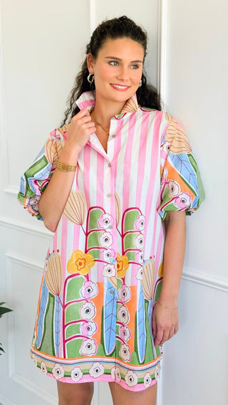 Sweet Garden Italian Button Dress