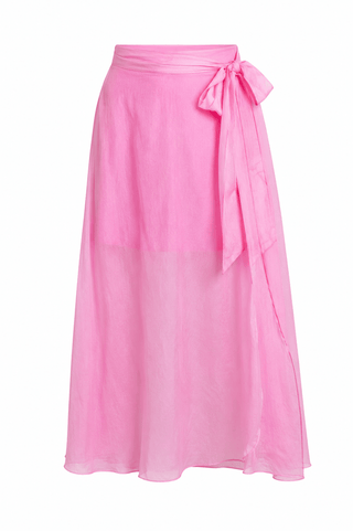 Sweet Occasion Bow Italian Skirt- Washed Pink