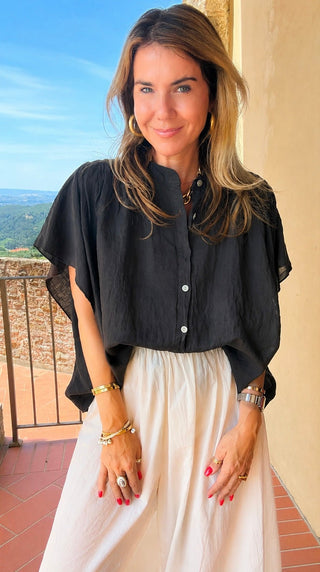 Sweet Simplicity Italian Top- Black