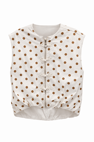 Sweet Spot Polka Top Italian - Camel