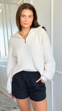 Sweet Stroll Bow-Quilted Shorts - Black-170 Bottoms-Umgee-Coastal Bloom Boutique, find the trendiest versions of the popular styles and looks Located in Indialantic, FL