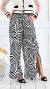 Swirl Effect Wide Leg Pant-100 Pants-spin usa-Coastal Bloom Boutique, find the trendiest versions of the popular styles and looks Located in Indialantic, FL
