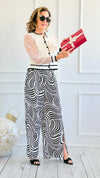 Swirl Effect Wide Leg Pant-100 Pants-spin usa-Coastal Bloom Boutique, find the trendiest versions of the popular styles and looks Located in Indialantic, FL