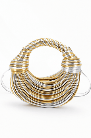 Tangerine Twist Arc Bag - Gold Strap