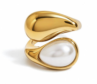 Teardrop Statement Ring - Pearl