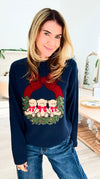 Teddy Bear Wreath Knit Holiday Sweater-140 Sweaters-Sunday Edition-Coastal Bloom Boutique, find the trendiest versions of the popular styles and looks Located in Indialantic, FL