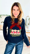 Teddy Bear Wreath Knit Holiday Sweater-140 Sweaters-Sunday Edition-Coastal Bloom Boutique, find the trendiest versions of the popular styles and looks Located in Indialantic, FL