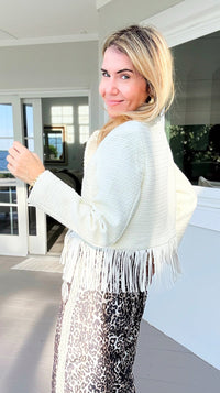 Texture Fringe Jacket
