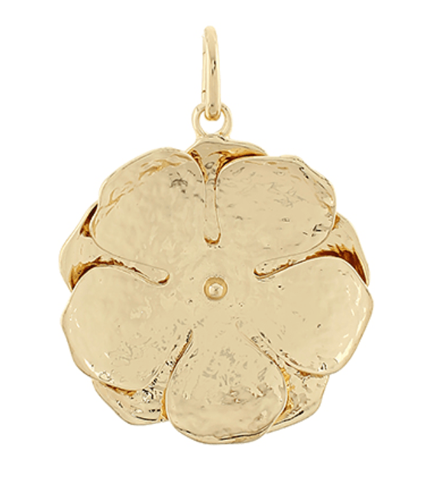 Textured Flower Charm-230 Jewelry-GS JEWELRY-Coastal Bloom Boutique, find the trendiest versions of the popular styles and looks Located in Indialantic, FL