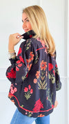 Textured Tropic Top-110 Long Sleeve Tops-Umgee-Coastal Bloom Boutique, find the trendiest versions of the popular styles and looks Located in Indialantic, FL