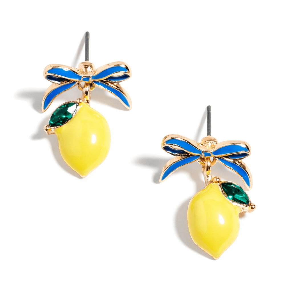 The Amalfi Lemon Bow Drops Earrings