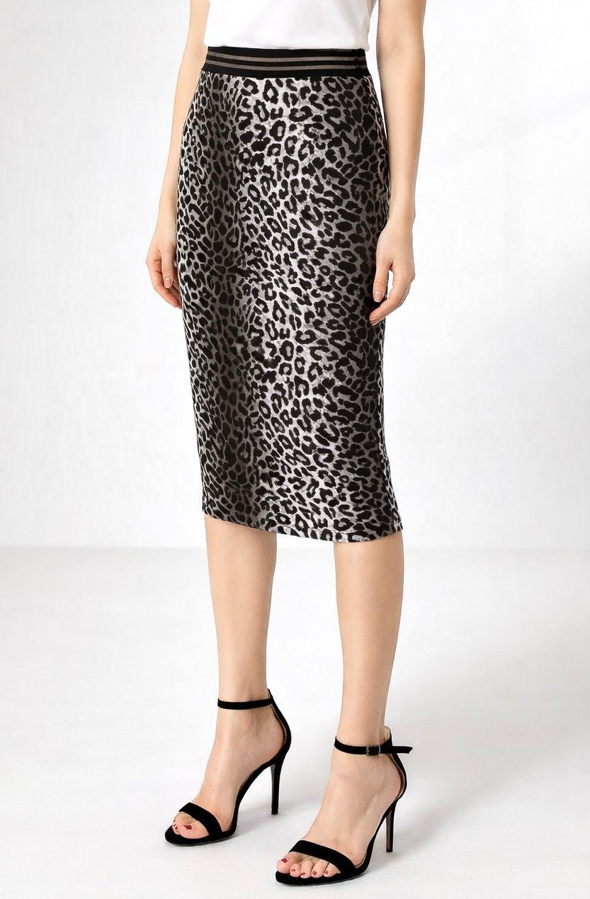 The Fierce Statement Midi Skirt - Grey