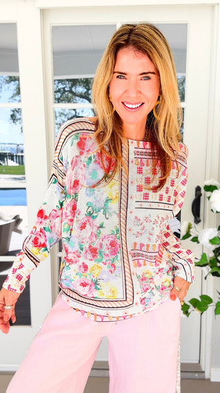 The Floral Mosaic St Tropez Italian Knit