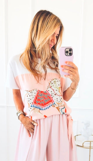 The Hunt Italian Top - Blush