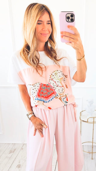 The Hunt Italian Top - Blush