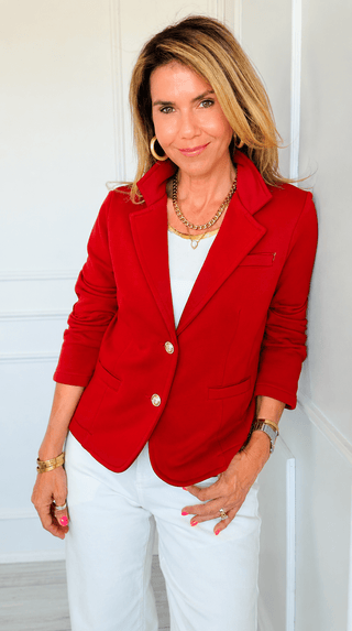 The Ini Italian Blazer- Red