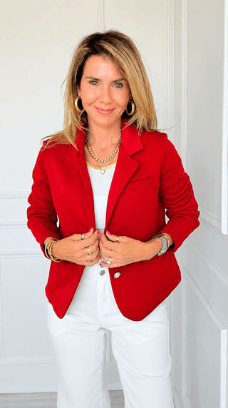 The Ini Italian Blazer- Red