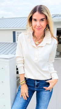 The Juliette Ruffle Long Sleeve Top-110 Long Sleeve Tops-EC COLLECTION INC-Coastal Bloom Boutique, find the trendiest versions of the popular styles and looks Located in Indialantic, FL