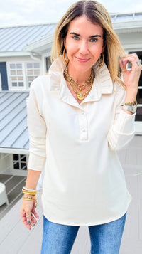 The Juliette Ruffle Long Sleeve Top-110 Long Sleeve Tops-EC COLLECTION INC-Coastal Bloom Boutique, find the trendiest versions of the popular styles and looks Located in Indialantic, FL