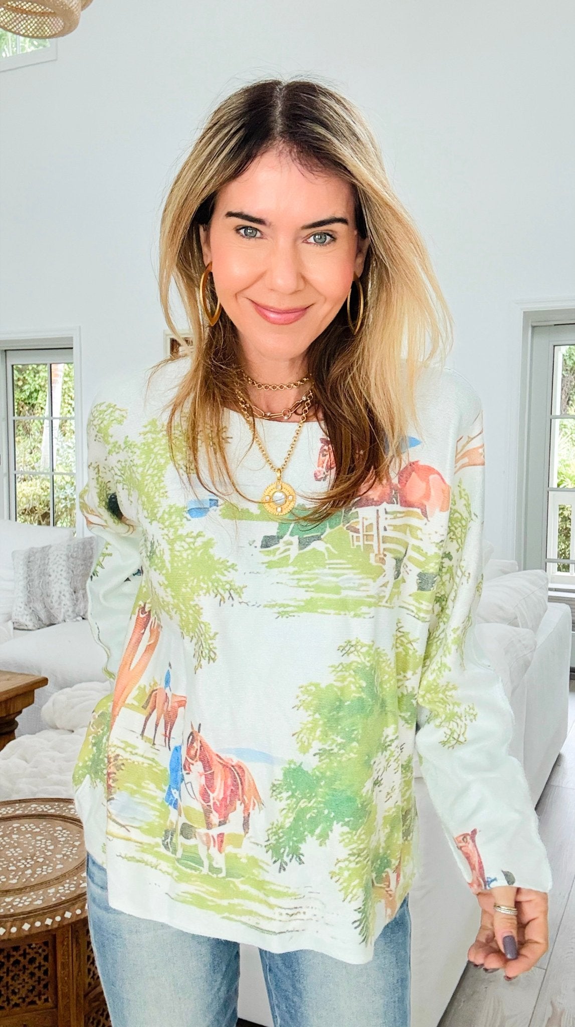 The Riding Diary Italian Milano Sweater-140 Sweaters-SORPRESA-Coastal Bloom Boutique, find the trendiest versions of the popular styles and looks Located in Indialantic, FL