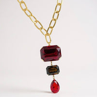 The Ruby Drop Necklace - YOCHI-230 Jewelry-YOCHI-Coastal Bloom Boutique, find the trendiest versions of the popular styles and looks Located in Indialantic, FL