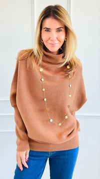 The Sweeter the Sweater-Deep Camel-140 Sweaters-Zenana-Coastal Bloom Boutique, find the trendiest versions of the popular styles and looks Located in Indialantic, FL
