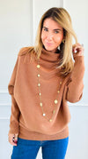 The Sweeter the Sweater-Deep Camel-140 Sweaters-Zenana-Coastal Bloom Boutique, find the trendiest versions of the popular styles and looks Located in Indialantic, FL
