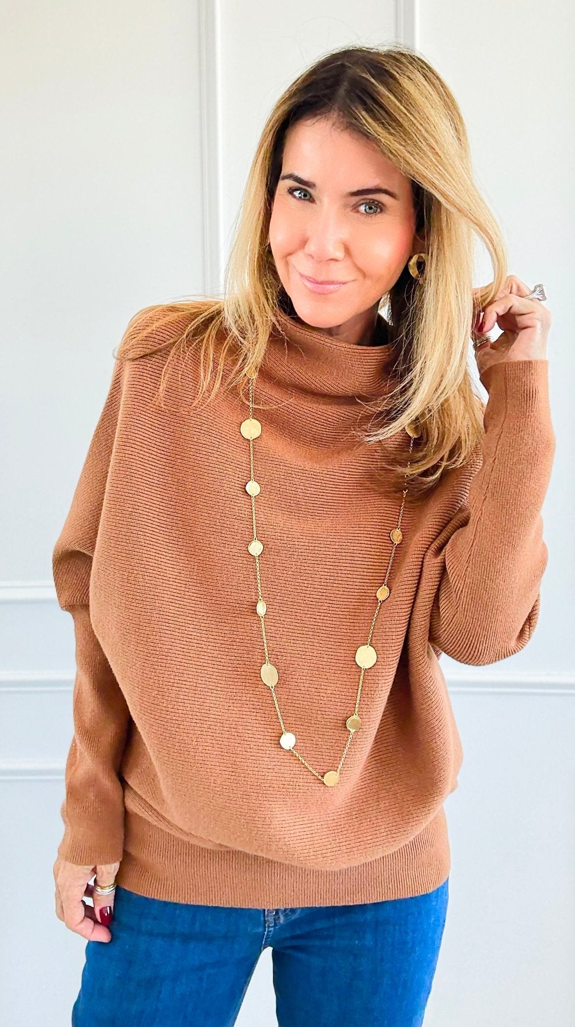 The Sweeter the Sweater-Deep Camel-140 Sweaters-Zenana-Coastal Bloom Boutique, find the trendiest versions of the popular styles and looks Located in Indialantic, FL