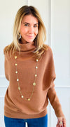 The Sweeter the Sweater-Deep Camel-140 Sweaters-Zenana-Coastal Bloom Boutique, find the trendiest versions of the popular styles and looks Located in Indialantic, FL