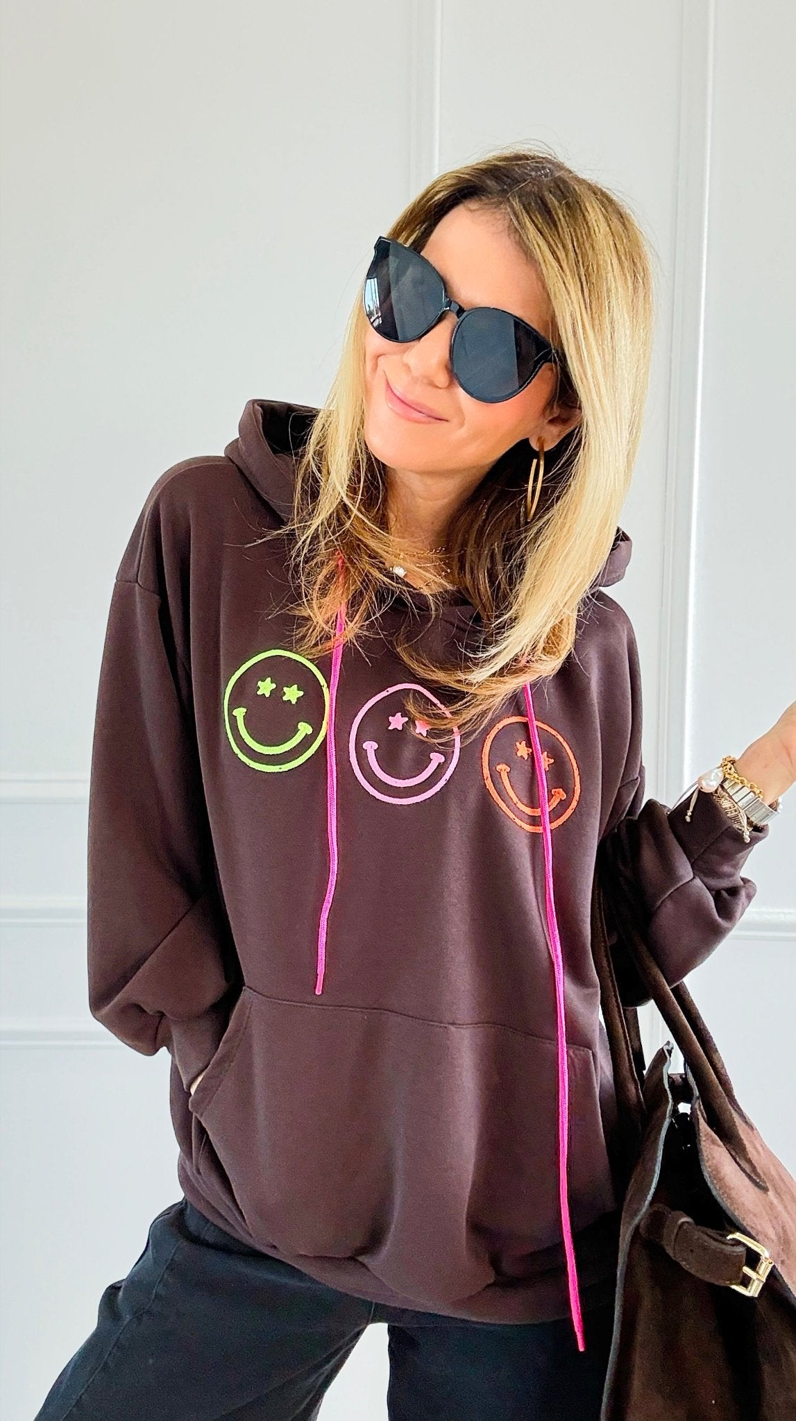 Three Shades of Happiness Italian Sweatshirt-110 Long Sleeve Tops-LAVVIA-Coastal Bloom Boutique, find the trendiest versions of the popular styles and looks Located in Indialantic, FL