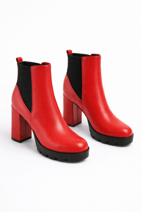Tie-Side Platform Heel Boots