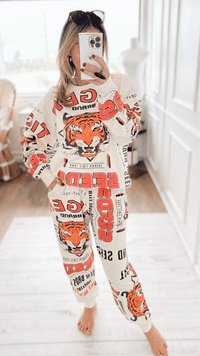 Tiger Seeds-Block Print Sweatshirt-110 Long Sleeve Tops-L.A SOUL-Coastal Bloom Boutique, find the trendiest versions of the popular styles and looks Located in Indialantic, FL