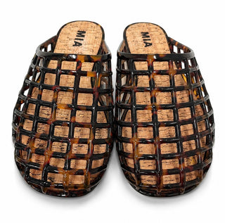 Tortoise Shell Cutout Jelly Slide Sandals
