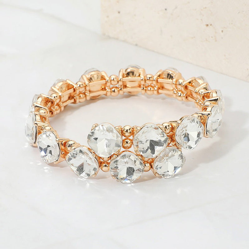 Twilight Gleam Stacked Bracelet - Clear-230 Jewelry-NYW-Coastal Bloom Boutique, find the trendiest versions of the popular styles and looks Located in Indialantic, FL