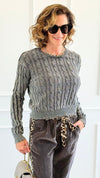 Twist & Texture Sweater-140 Sweaters-Weilco-Coastal Bloom Boutique, find the trendiest versions of the popular styles and looks Located in Indialantic, FL