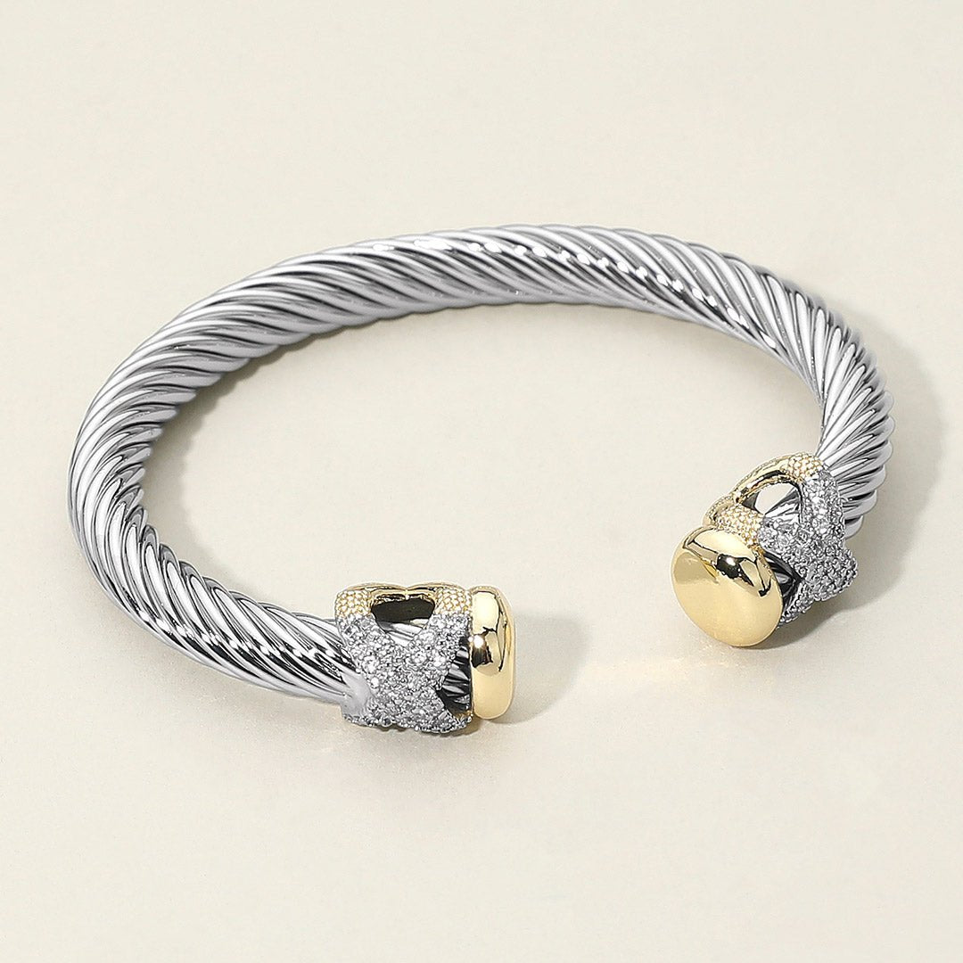 Twisted Luxe Cuff Bracelet-230 Jewelry-NYW-Coastal Bloom Boutique, find the trendiest versions of the popular styles and looks Located in Indialantic, FL