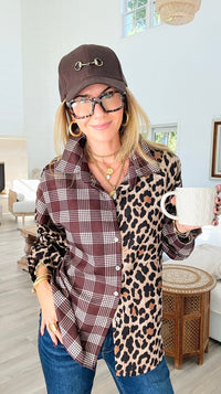 Two Sides Story Italian Button- Down Top-110 Long Sleeve Tops-SEÑORITA C-Coastal Bloom Boutique, find the trendiest versions of the popular styles and looks Located in Indialantic, FL