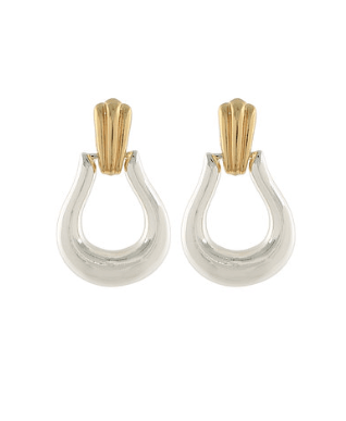 Two Tone Teardrop Earrings